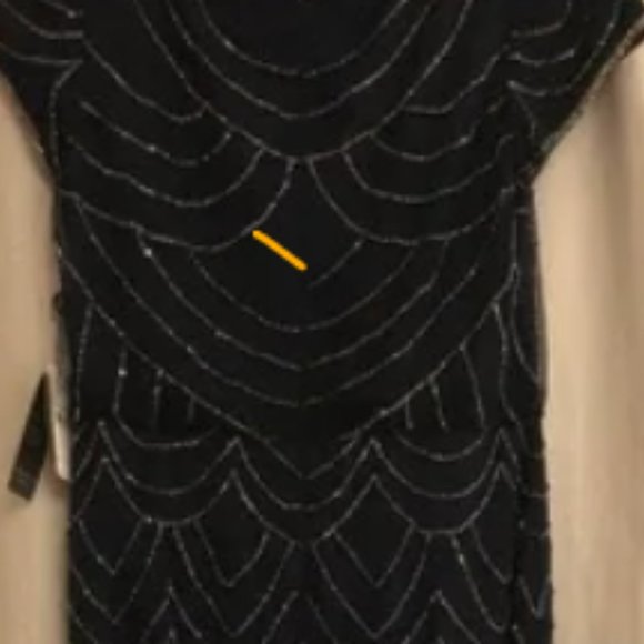 Adrianna Papell Beaded Floor-length Dress in Navy - Picture 8 of 8